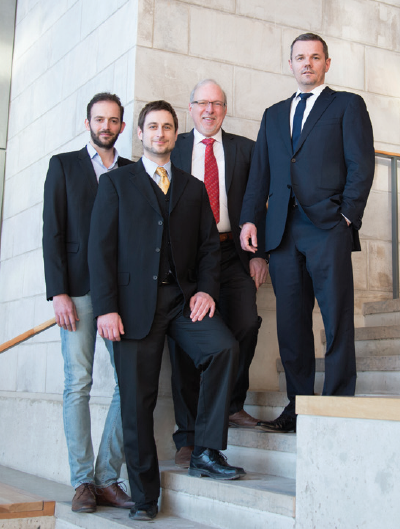From left:Bertrand Malsch,Veikko Thiele,Dean DavidSaunders andJean-Etiennede Bettignies.